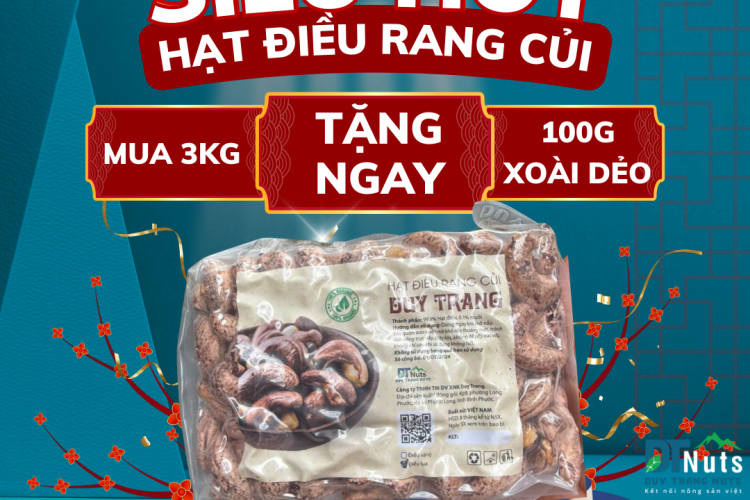 HẠT ĐIỀU RANG CỦI 500G
